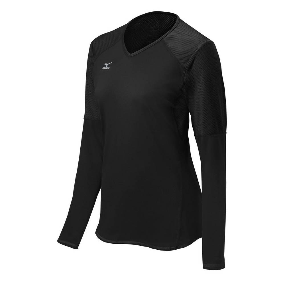 Mizuno Women's Techno VI Long Sleeve Volleyball Jersey Black (440617-YPB)